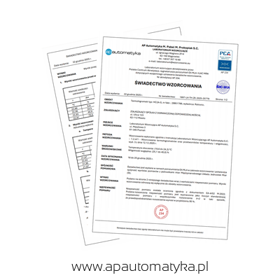 Wzorcowanie rejestratora temperatury i wilgotności PCA